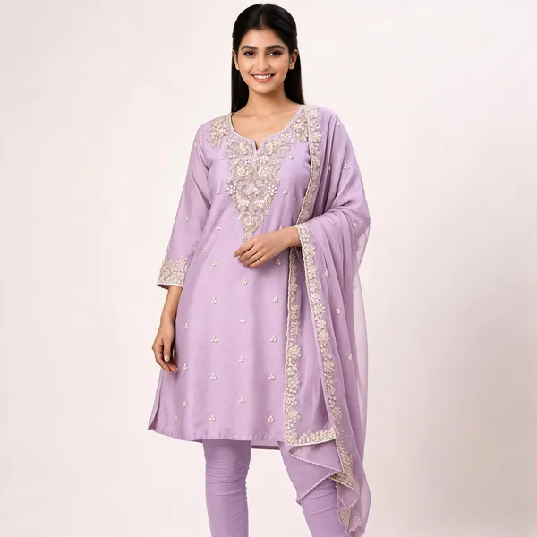 Saanjh_Embroidered_Viscose_Kurta_With_Dupatta