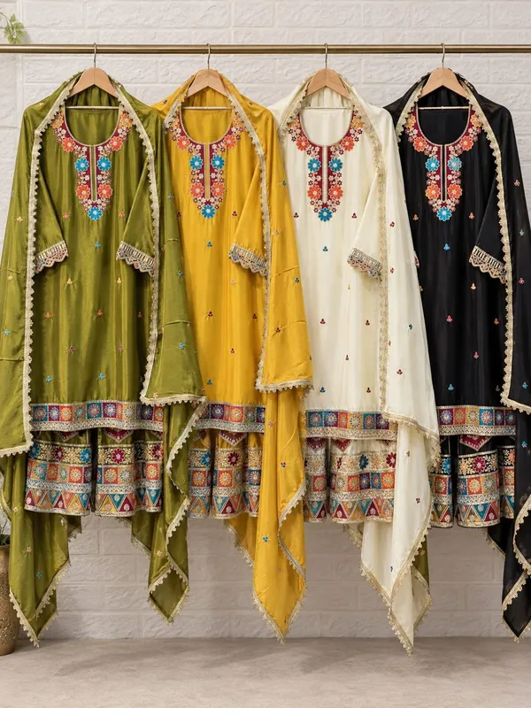 Multicolor_Embroidered_Straight_Kurta_Set_for_Women