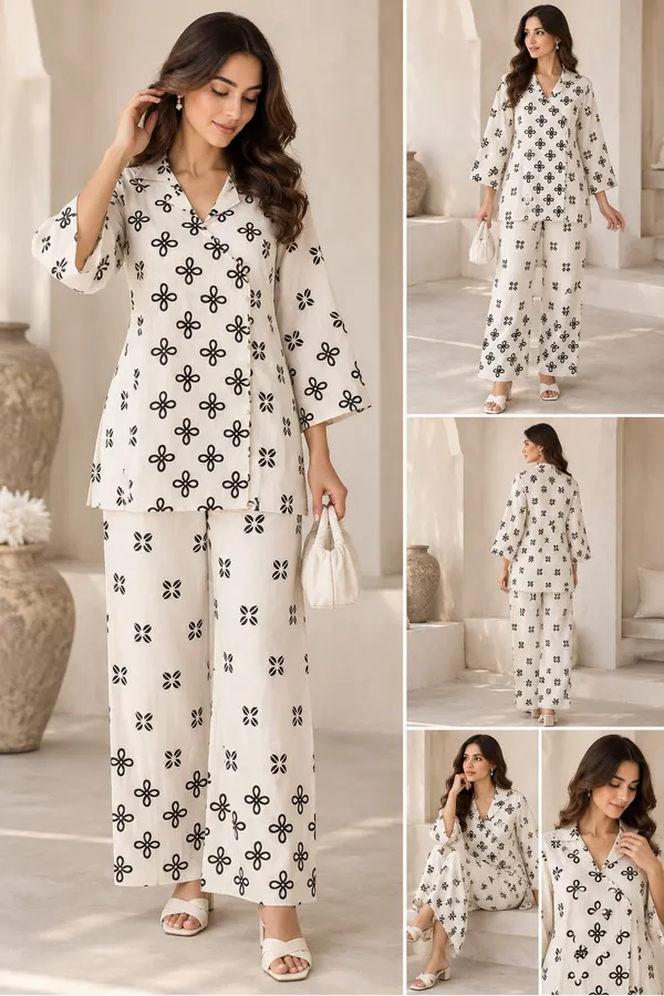 White_Floral_Print_Relaxed_Fit_Co-Ord_Set_for_Women