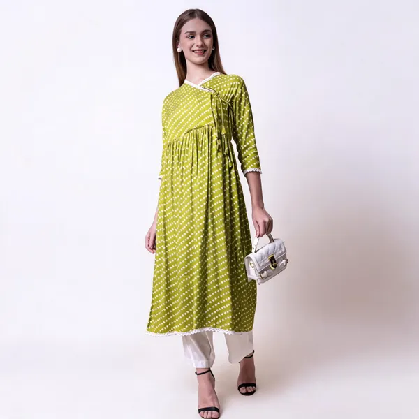 Green_Printed_Anarkali_Kurta_For_Women