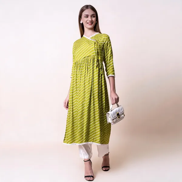 Green_Printed_Anarkali_Kurta_For_Women