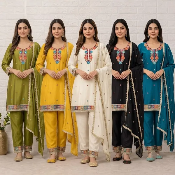 Multicolor_Embroidered_Straight_Kurta_Set_for_Women
