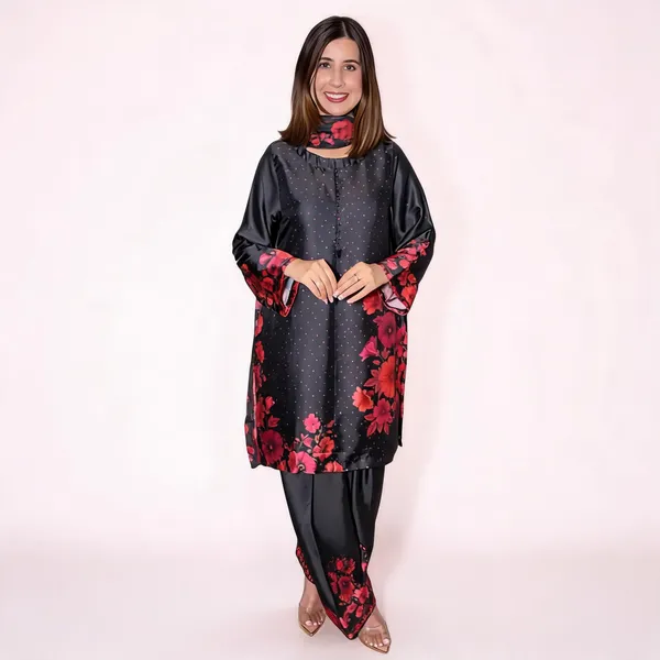 Black_Satin_Straight_Kurta_Set_for_Women