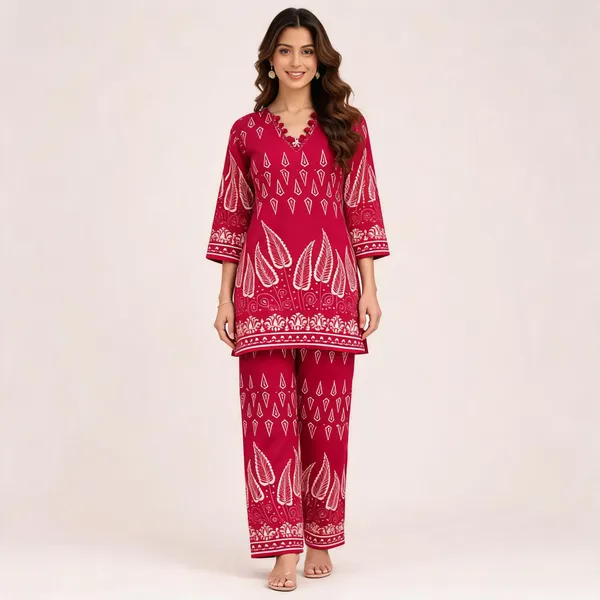 Pink_Printed_Straight_Kurta_Pant_Set_For_Women