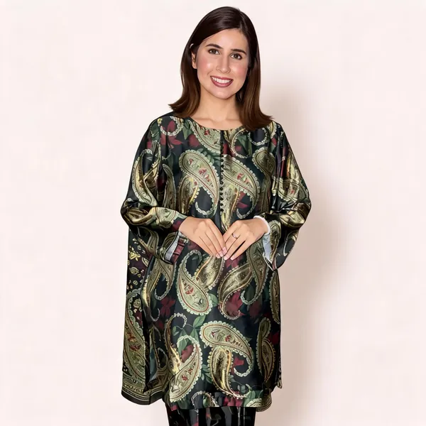 Dark_Green_Printed_Straight_Fit_Suit_Set_For_Women