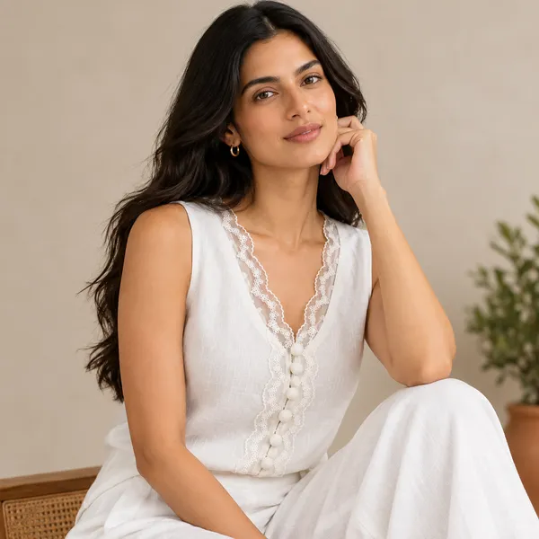 White_Linen_Lace_Trim_Sleeveless_Top_for_Women