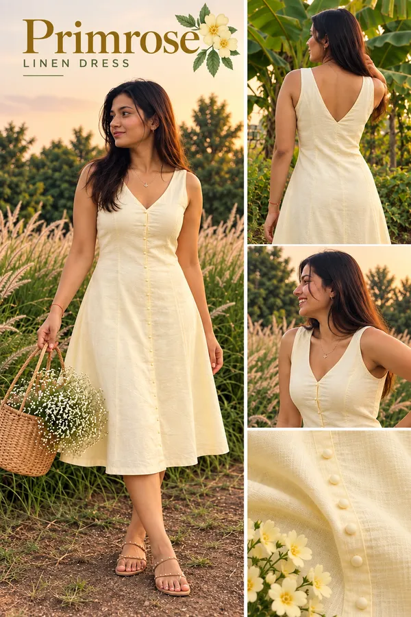 Cream_Linen_A-Line_Midi_Dress_for_Women
