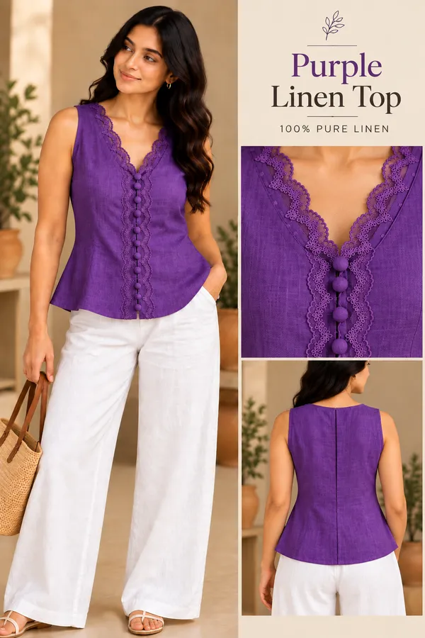 Purple_Linen_Lace_Trim_Sleeveless_Top_for_Women