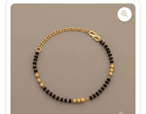 Black_Beaded_Gold_Tone_Necklace_for_Women