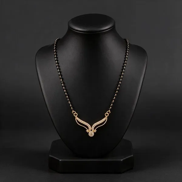 Black_Beaded_Gold_Tone_Mangalsutra_Necklace_For_Women
