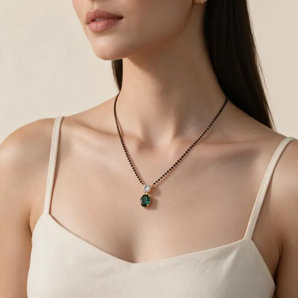 Gold_Tone_Green_Stone_Mangalsutra_For_Women