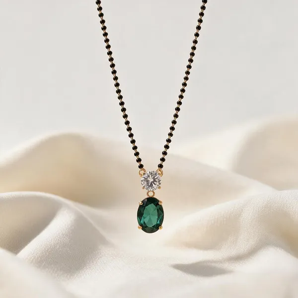 Gold_Tone_Green_Stone_Mangalsutra_For_Women