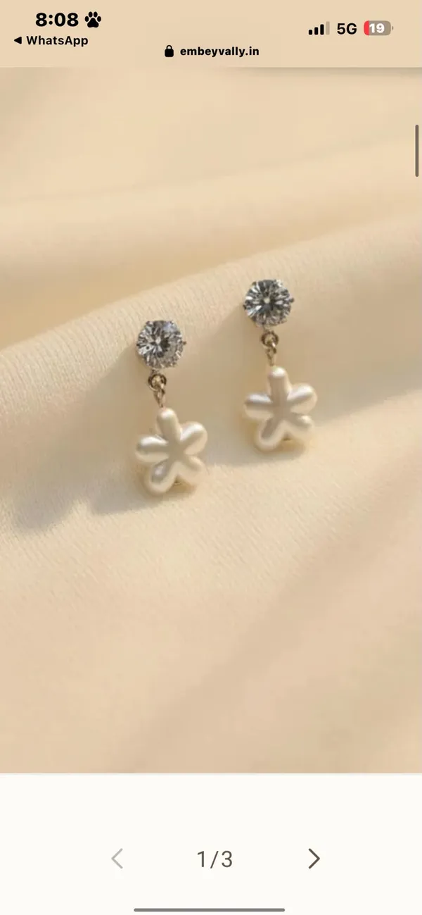 White_Floral_Drop_Earrings_for_Women