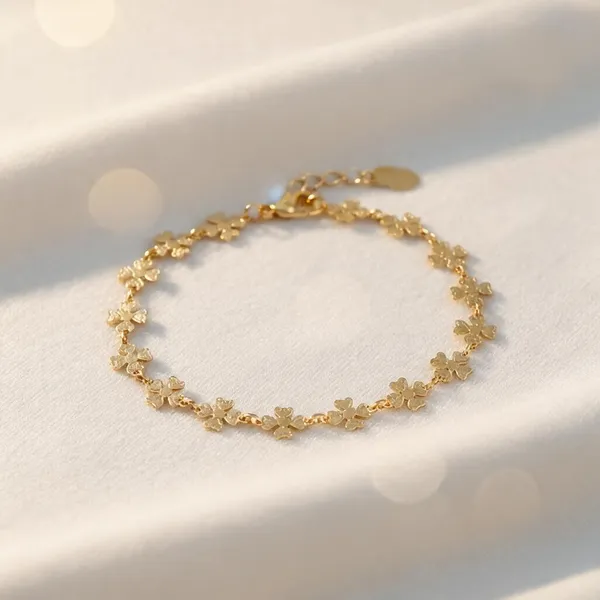 Gold_Tone_Floral_Anklet_For_Women