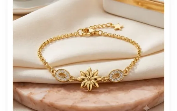 Gold_Tone_Floral_Bracelet_for_Women