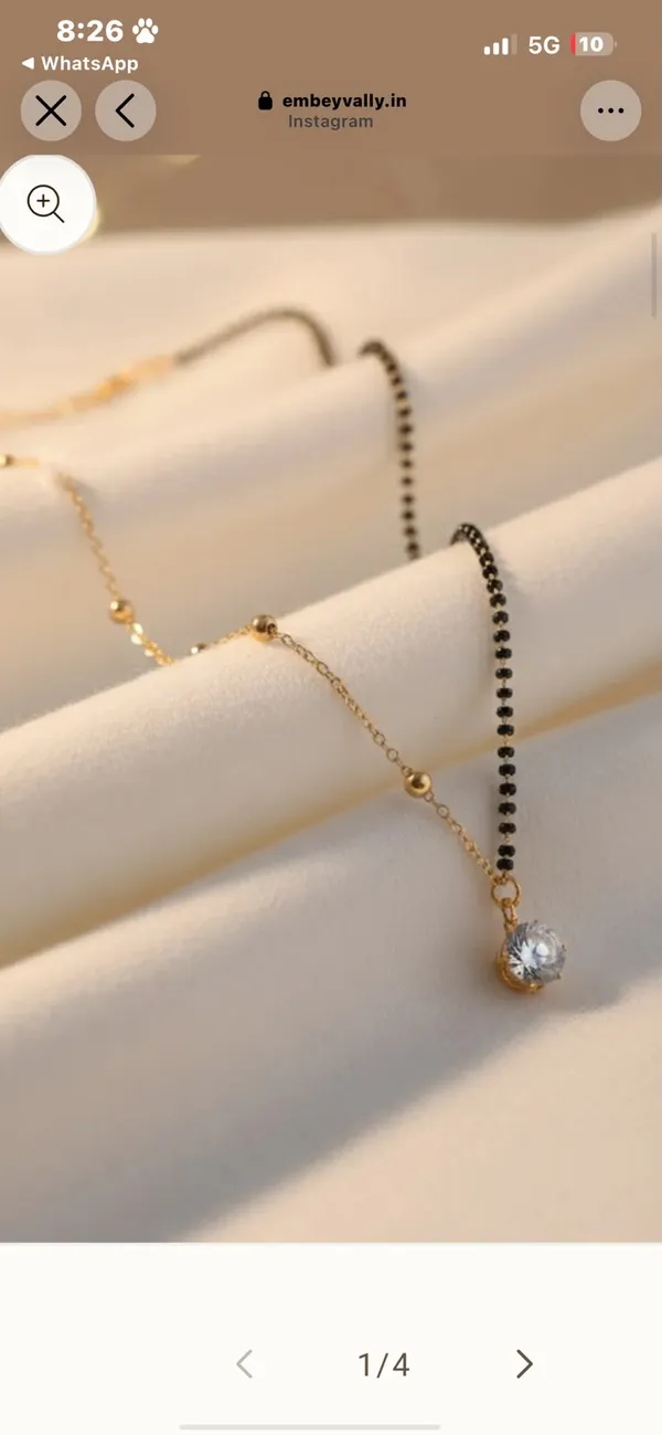 Gold_Tone_Black_Beaded_Pendant_Mangalsutra