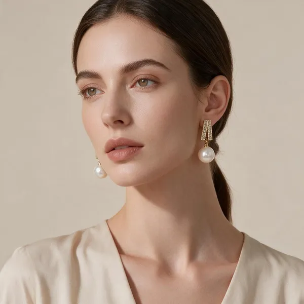 Gold_Tone_Pearl_Drop_Earrings_For_Women