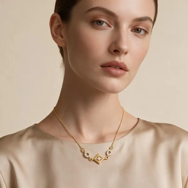 Gold_Tone_Stone_Pendant_Necklace_For_Women