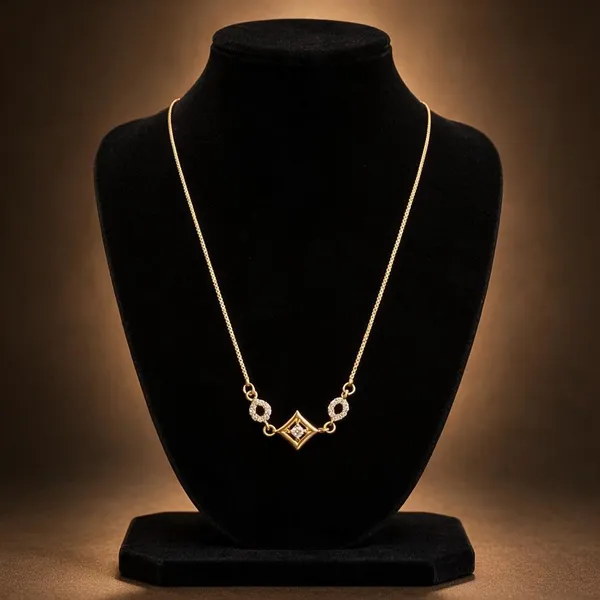 Gold_Tone_Stone_Pendant_Necklace_For_Women