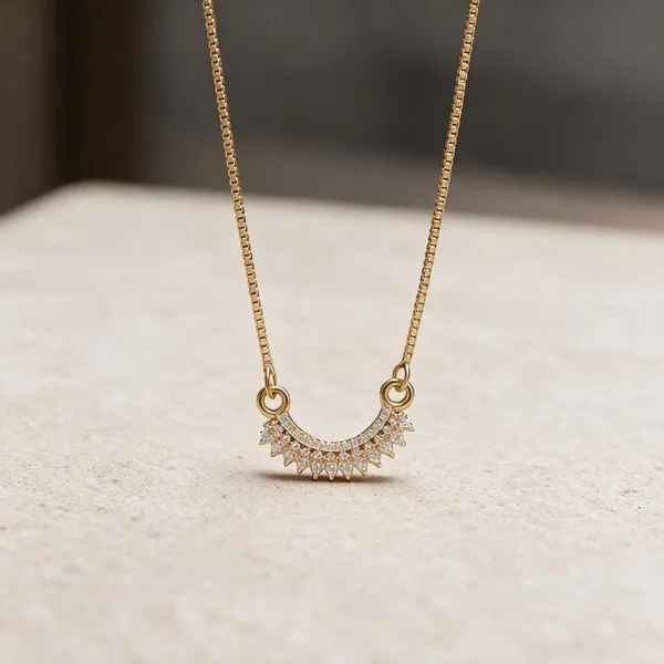Gold_Tone_Crescent_Pendant_Necklace_For_Women