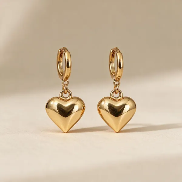 Gold_Tone_Heart_Drop_Earrings_For_Women