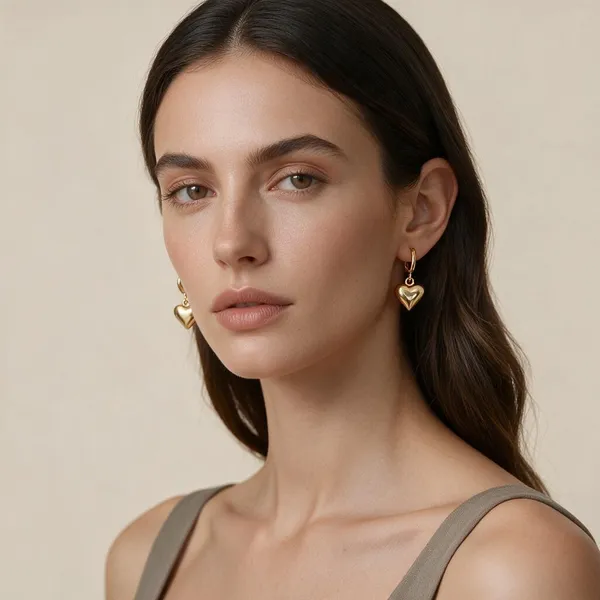 Gold_Tone_Heart_Drop_Earrings_For_Women