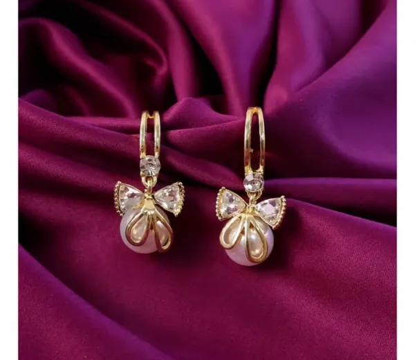 Gold-Tone_Bow_Drop_Earrings_for_Women