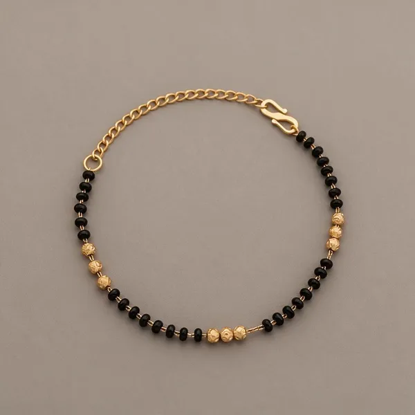 Black_Beaded_Gold_Tone_Necklace_For_Women