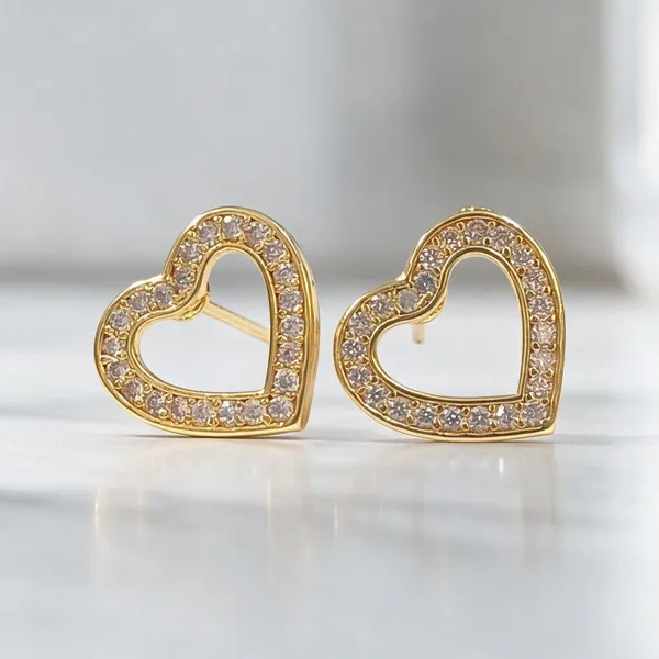 Gold_Tone_Heart_Stud_Earrings_For_Women