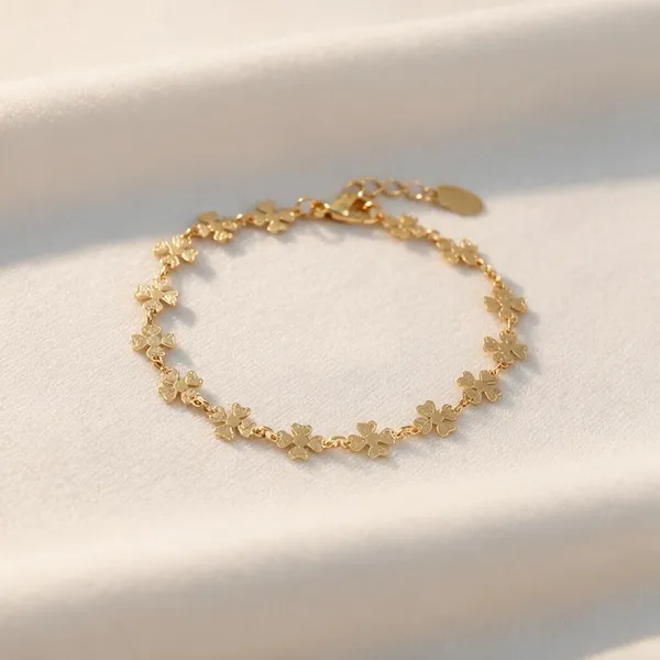 Gold_Tone_Floral_Charm_Anklet_For_Women