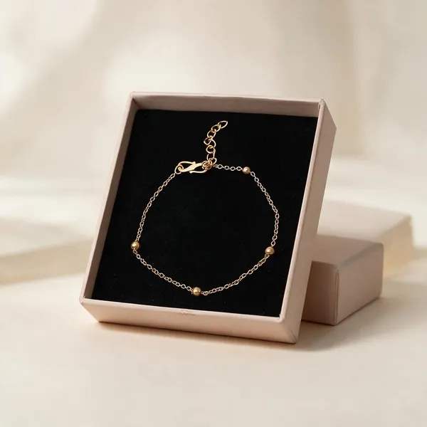 Gold_Tone_Beaded_Chain_Bracelet_For_Women