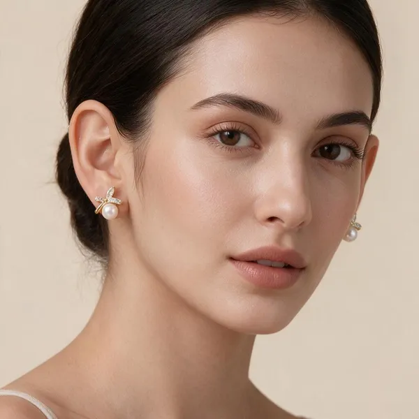 Gold_Tone_Pearl_Butterfly_Stud_Earrings_For_Women