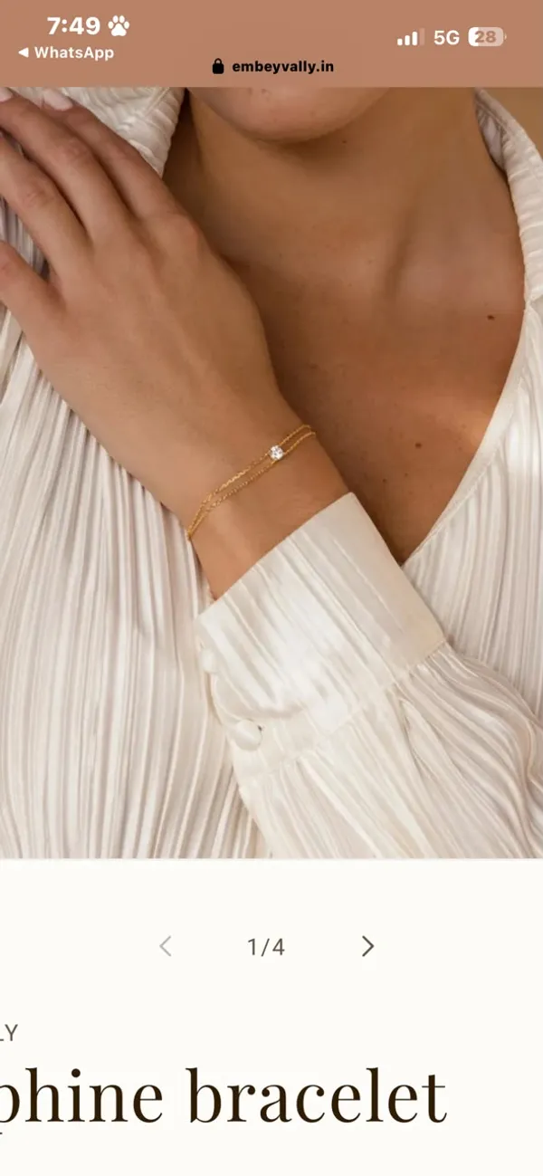 Gold_Tone_Double_Chain_Bracelet_For_Women