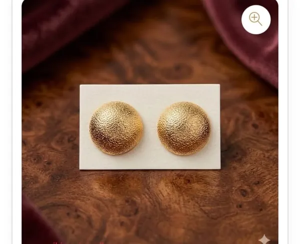 Gold-Tone_Textured_Round_Stud_Earrings_for_Women