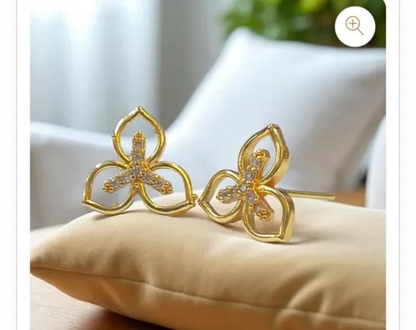 Gold_Tone_Floral_Stud_Earrings_for_Women