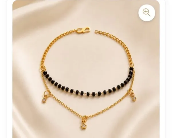 Black_Beaded_Gold_Tone_Layered_Necklace_for_Women