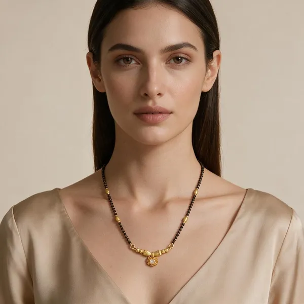 Black_Beaded_Gold_Tone_Mangalsutra_Necklace_For_Women