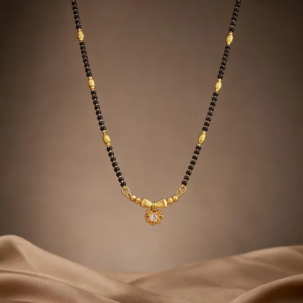 Black_Beaded_Gold_Tone_Mangalsutra_Necklace_For_Women