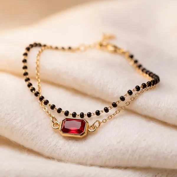 Gold_Tone_Red_Pendant_Black_Beaded_Mangalsutra