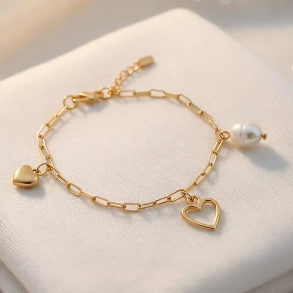 Gold_Tone_Charm_Bracelet_For_Women
