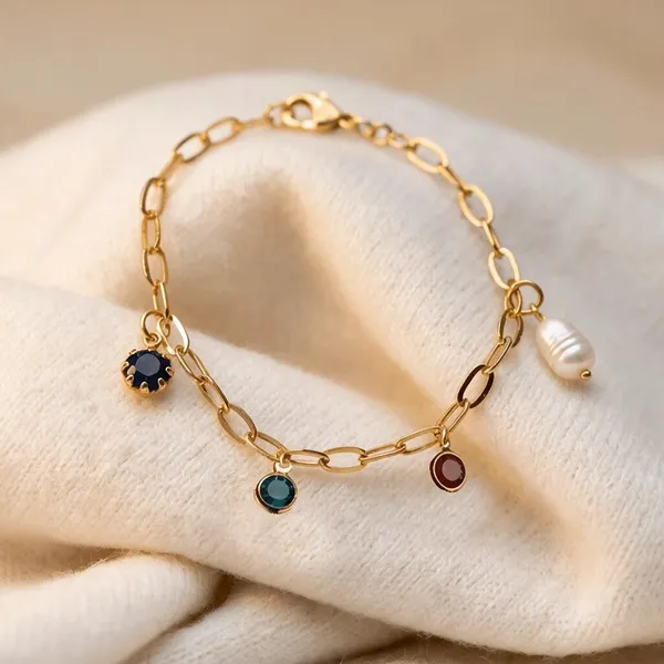Gold_Tone_Charm_Bracelet_For_Women
