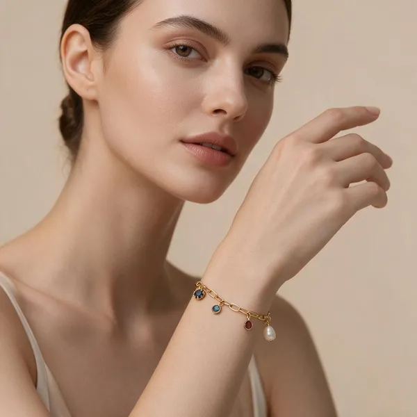 Gold_Tone_Charm_Bracelet_For_Women