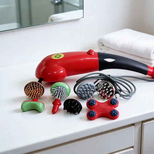 Red_8-In-1_Interchangeable_Head_Handheld_Body_Massager