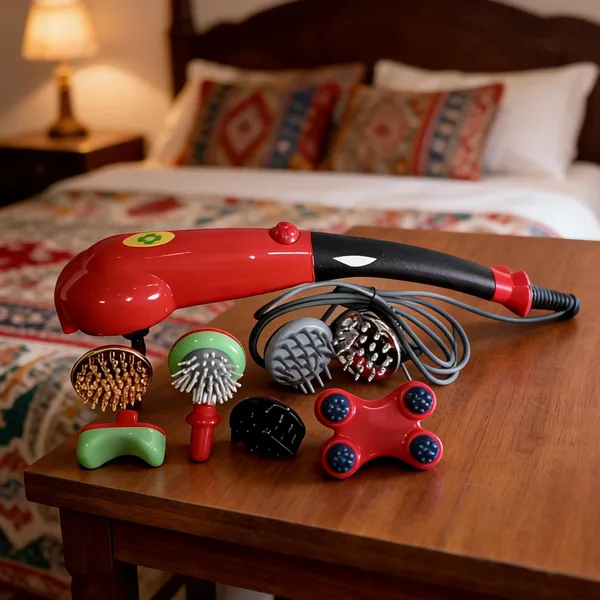 Red_8-In-1_Interchangeable_Head_Handheld_Body_Massager