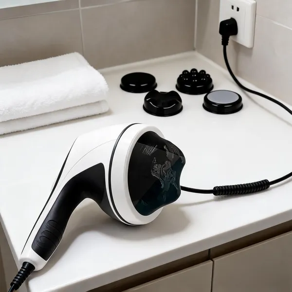 White_Corded_Handheld_Body_Massager_With_4_Massage_Heads