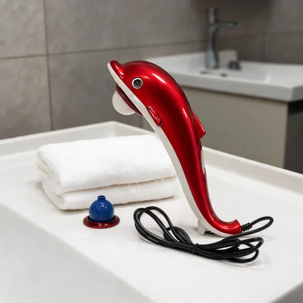 Dolphin_Handheld_Body_Massager_With_Interchangeable_Attachments