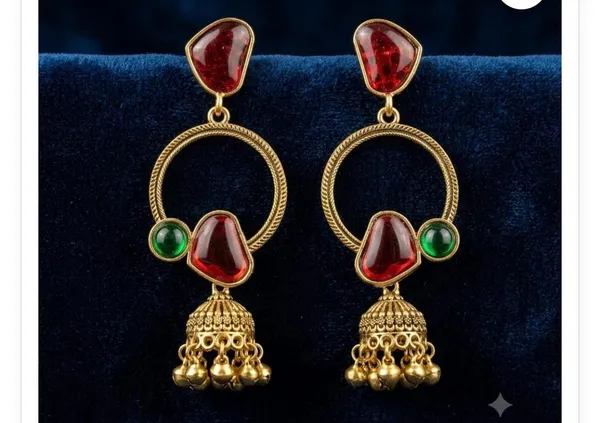 Multicolor_Stainless_Steel_Jhumka_Earrings_For_Women