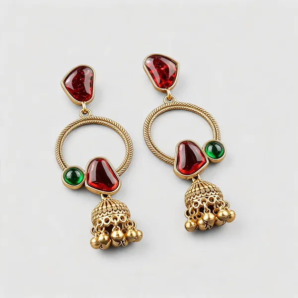 Multicolor_Stainless_Steel_Jhumka_Earrings_For_Women