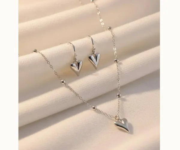 Pink_Stainless_Steel_Necklace_And_Earrings_Set_For_Women
