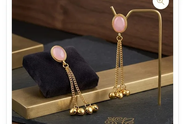 Gold_Stainless_Steel_Drop_Earrings_For_Women
